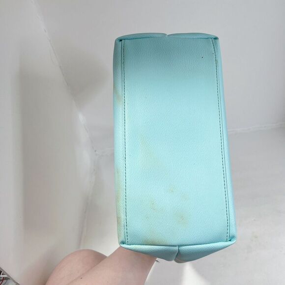 Kate Spade Hawthorne Lane Grace Blue White Striped Leather Tote Bag Shoulder Bag - Picture 6 of 10